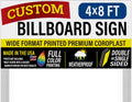 Custom Billboard Sign 96x48