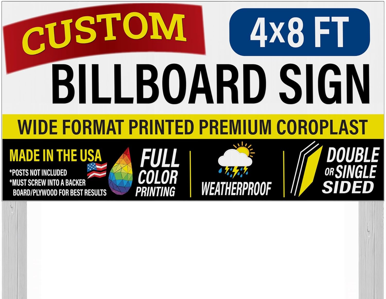 Custom Billboard Sign 96x48