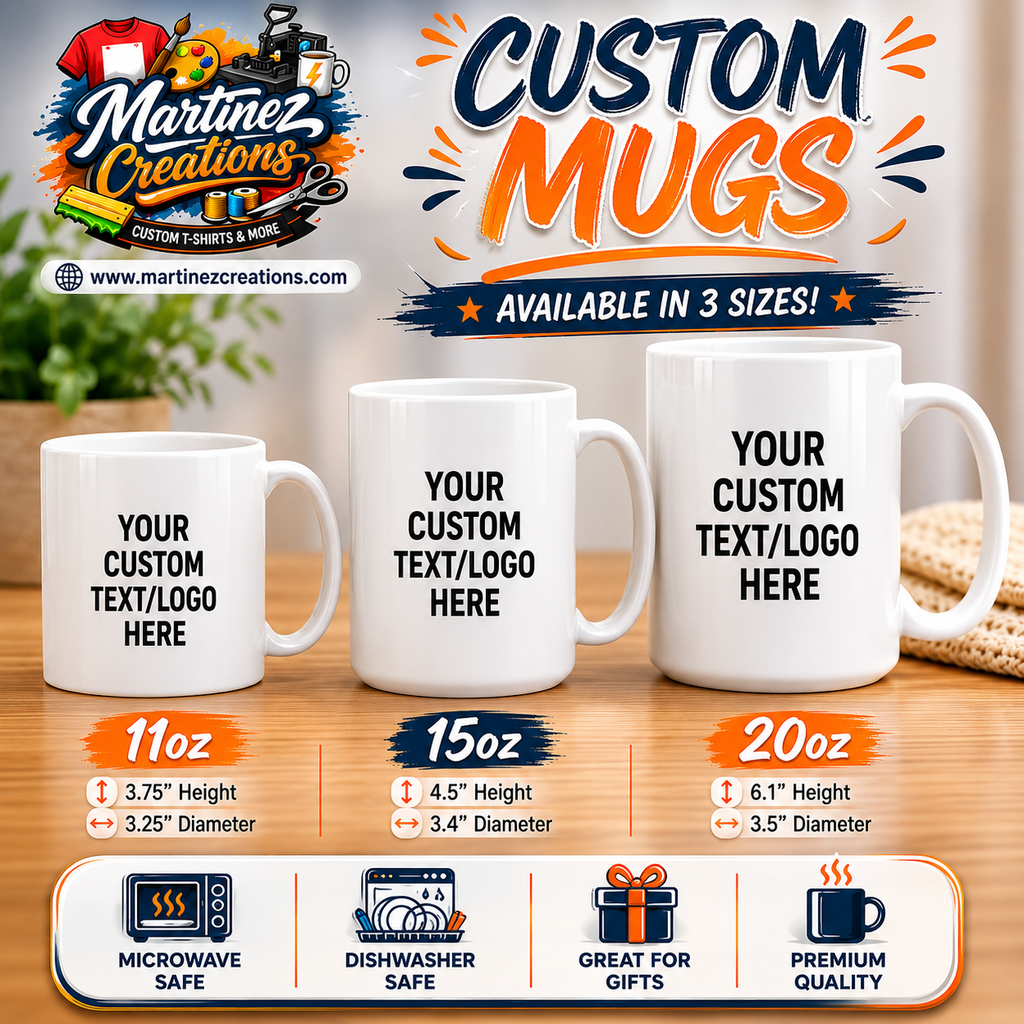Custom Mug, 11oz , 15oz , 20oz