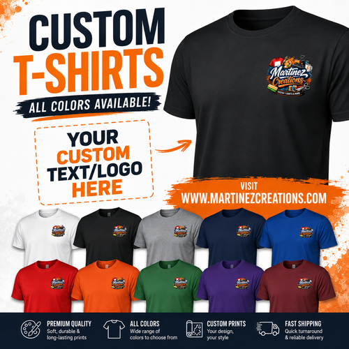Custom Adults T-Shirts – Add Your Logo or Photos (UNISEX)