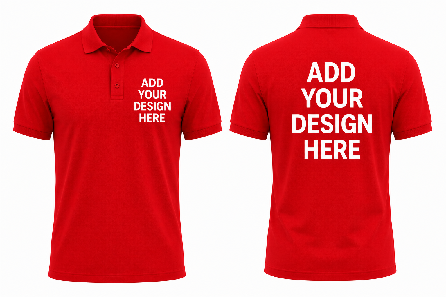 Custom Adults Polo Shirts – Add Your Logo or Photos (UNISEX)